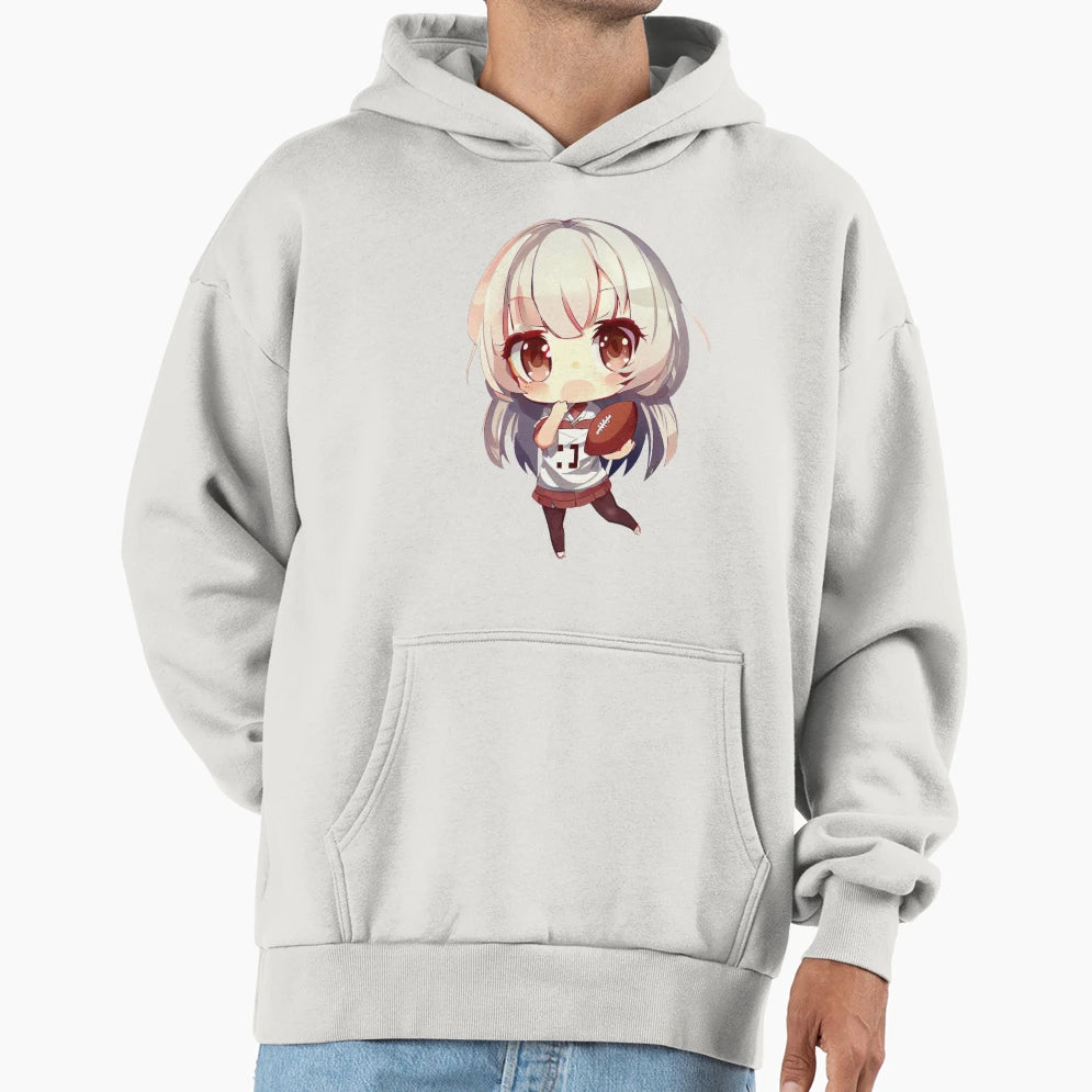 Chibi Football Anime Hoodie - Minimalist Print Men Women - T-Shirt, Sweatshirt, Hoodie