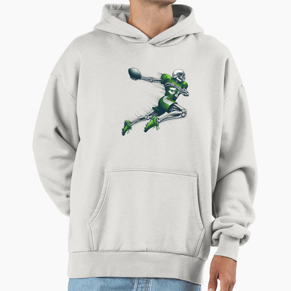 Rugby American Football Skeletons Sprint Hoodie - Graphic Print for Adults - T-Shirt, Sweatshirt, Hoodie