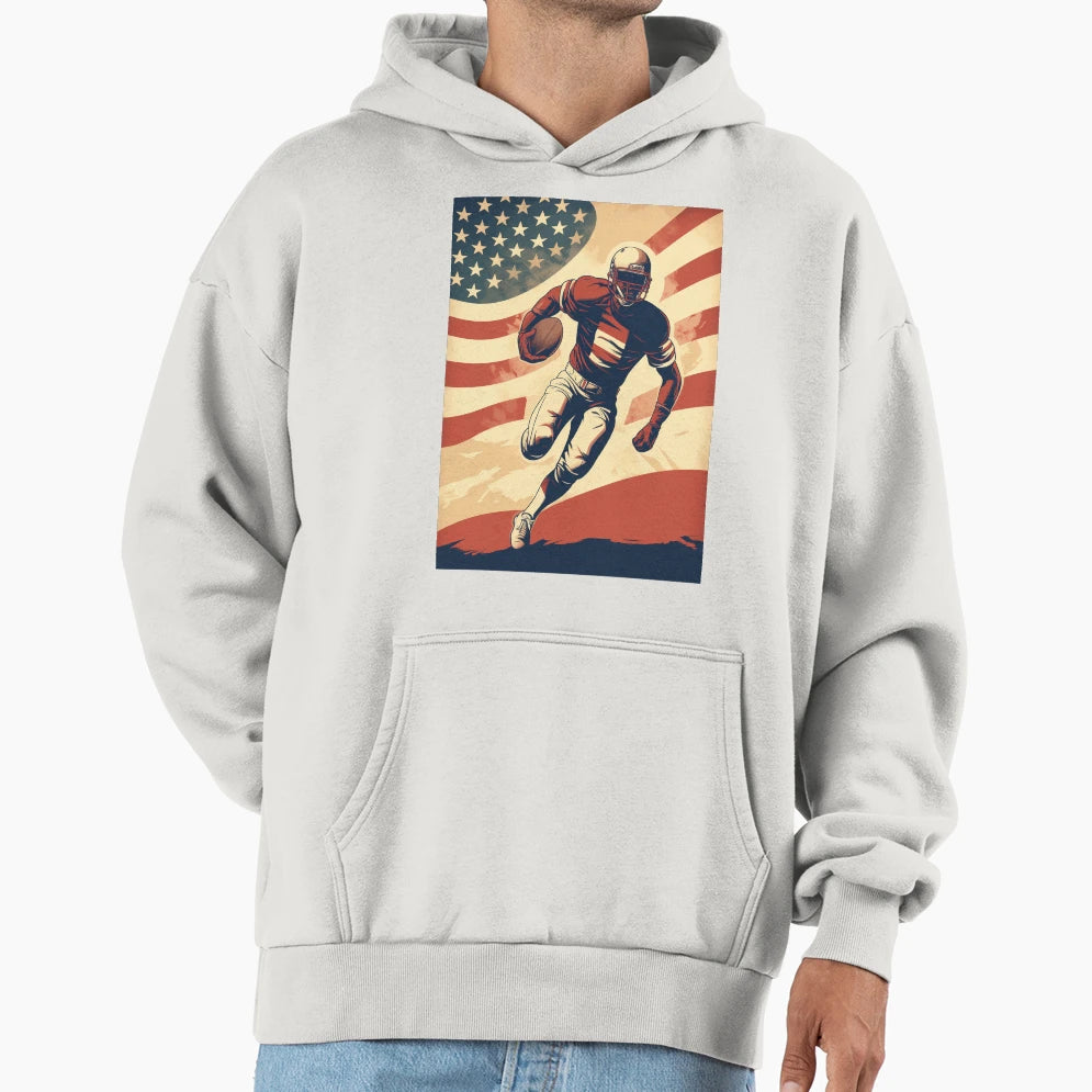 Stars Stripes And Touchdowns Hoodie - Novelty Apparel for Adults - T-Shirt, Sweatshirt, Hoodie