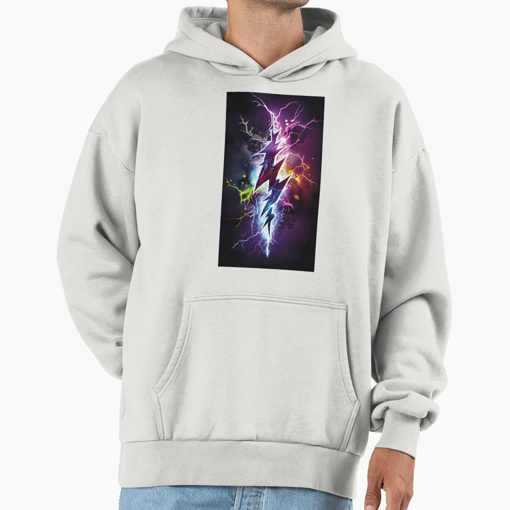 Electrifying Bolt Lightning Hoodie - Minimalist Print for Adults - T-Shirt, Sweatshirt, Hoodie