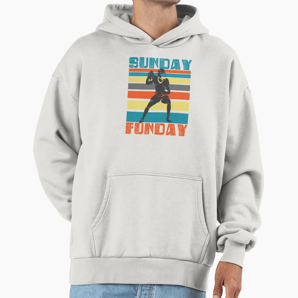 Sunday Funday Football Fans Football Hoodie - Fun Novelty Design Unisex - T-Shirt, Sweatshirt, Hoodie