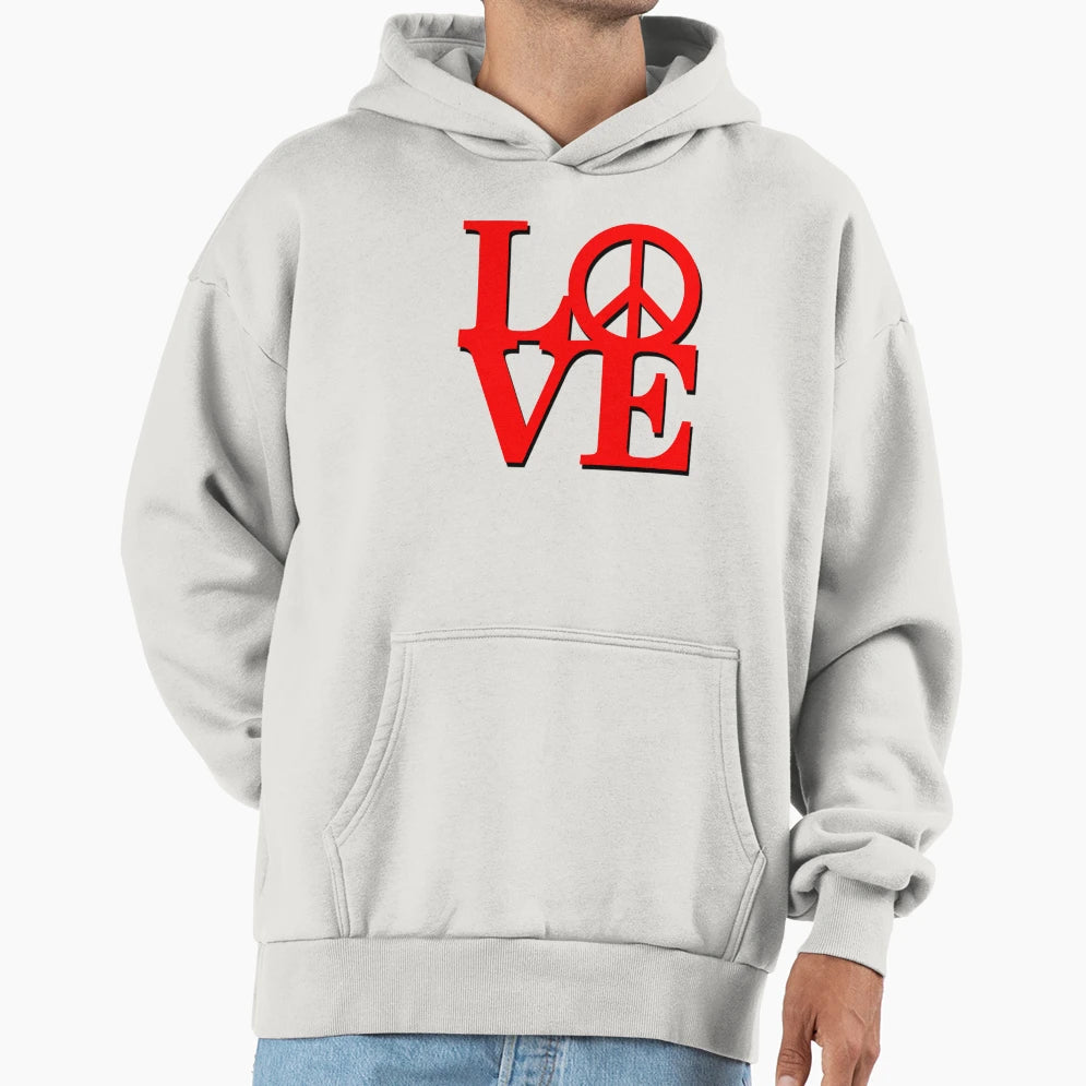 Love And Peace Hoodie - Custom Art Print Men Women - T-Shirt, Sweatshirt, Hoodie