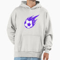 Football Purple Fireball Ball Hoodie - Casual Everyday Wear Men Women - T-Shirt, Sweatshirt, Hoodie