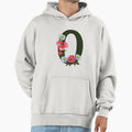 O Letter O Initial Monogram Flowers Hoodie - Novelty Apparel Men Women - T-Shirt, Sweatshirt, Hoodie