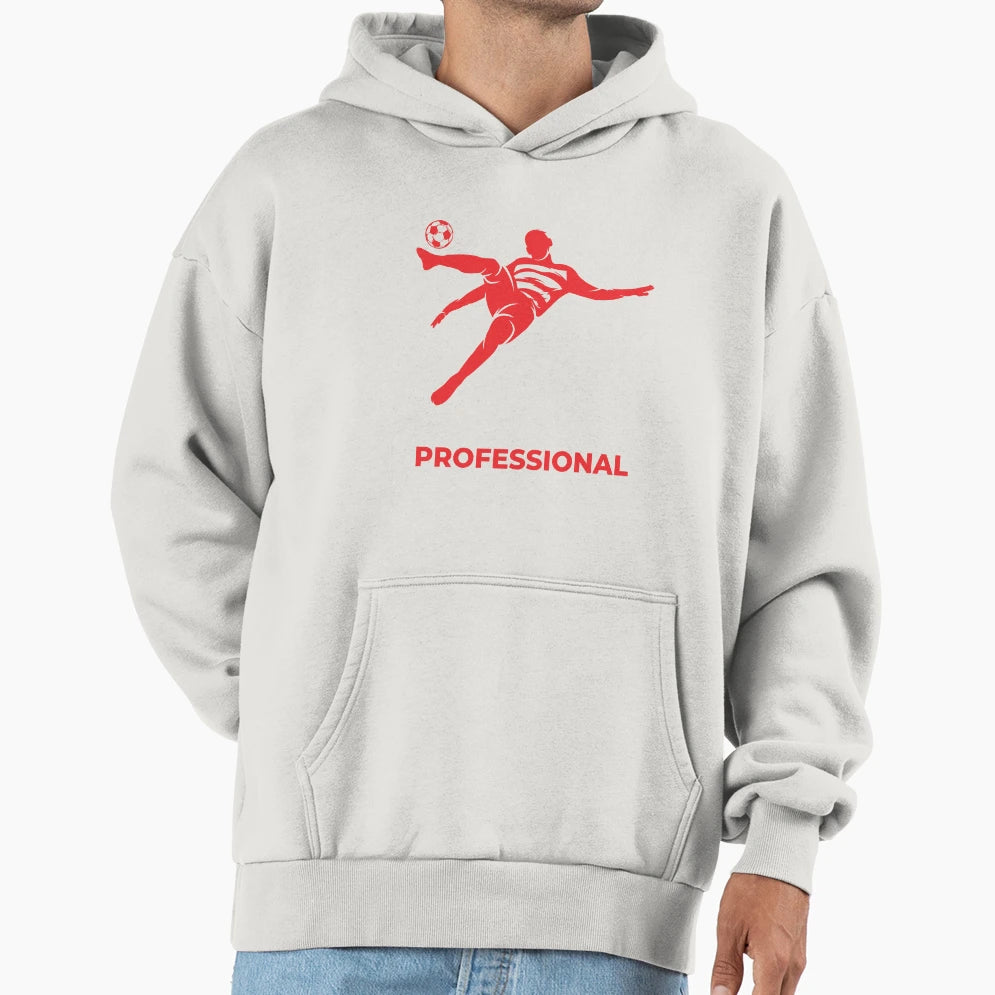 Football Red Professional Flying Hoodie - Streetwear Style for Adults - T-Shirt, Sweatshirt, Hoodie