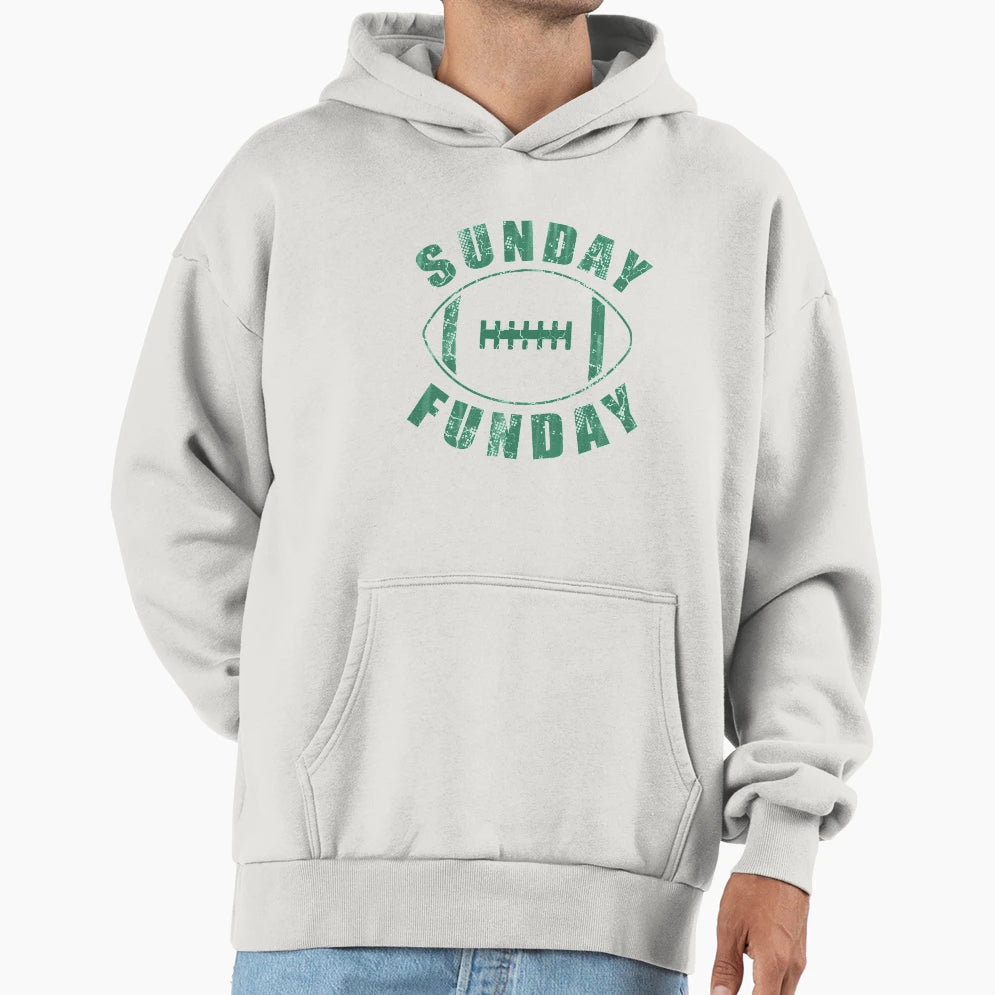 Sunday Funday Football Hoodie - Minimalist Print for Adults - T-Shirt, Sweatshirt, Hoodie