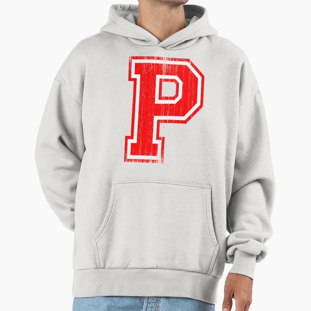 Big Red Letter P Hoodie - Custom Art Print Men Women - T-Shirt, Sweatshirt, Hoodie