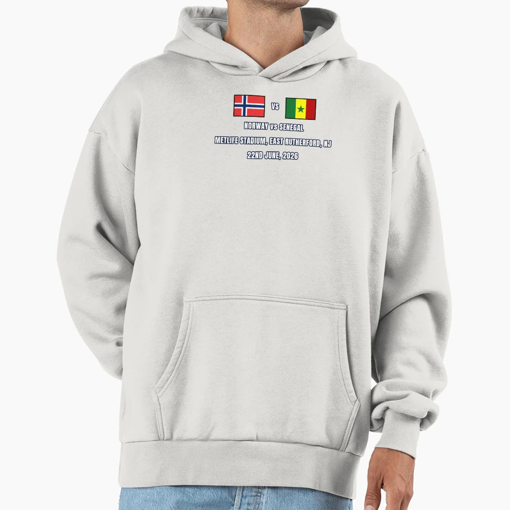 Norway Vs Senegal 22 June 2026 Hoodie - Fun Novelty Design Men Women - T-Shirt, Sweatshirt, Hoodie