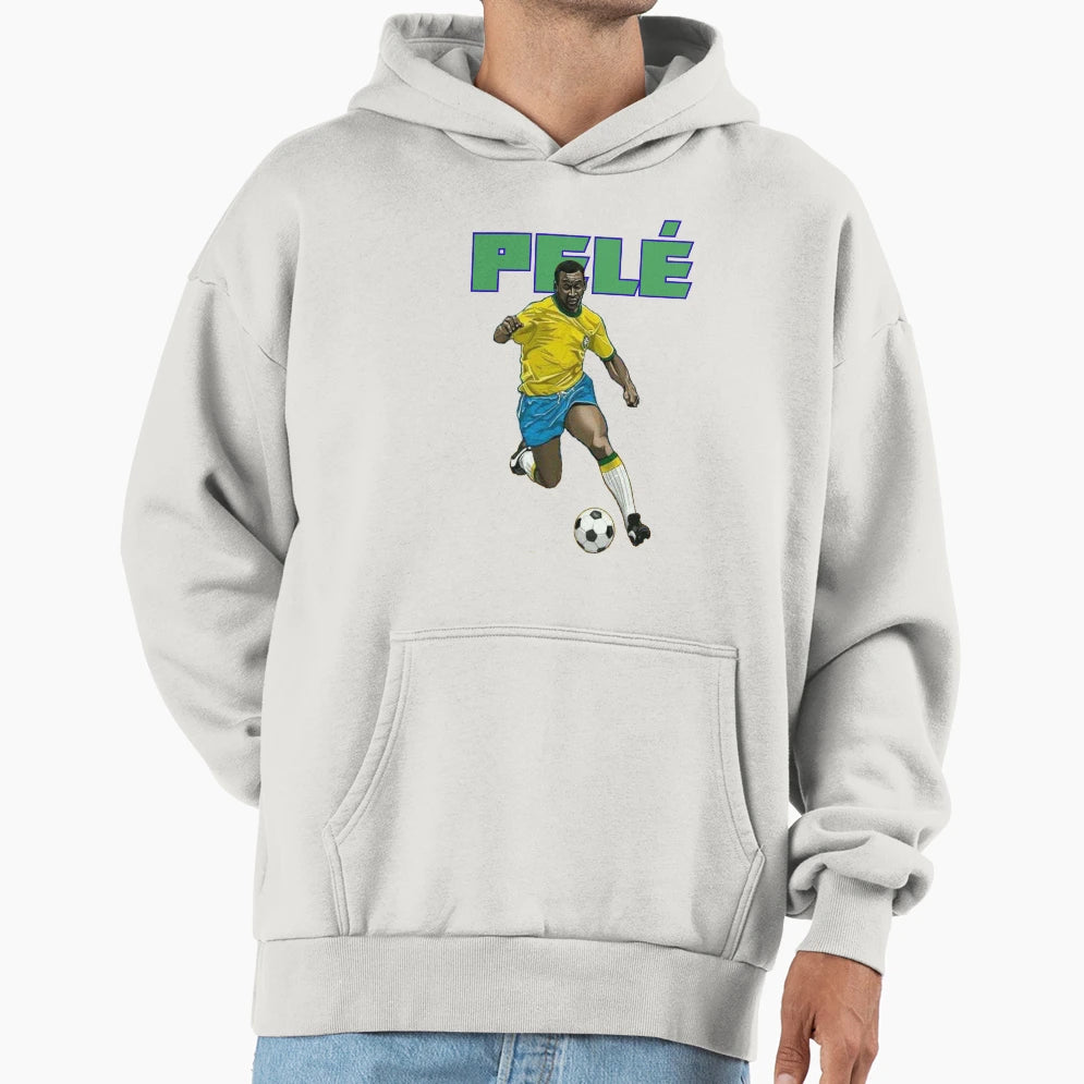 Pele 10 Brazil King Hoodie - Trendy Graphic for Adults - T-Shirt, Sweatshirt, Hoodie