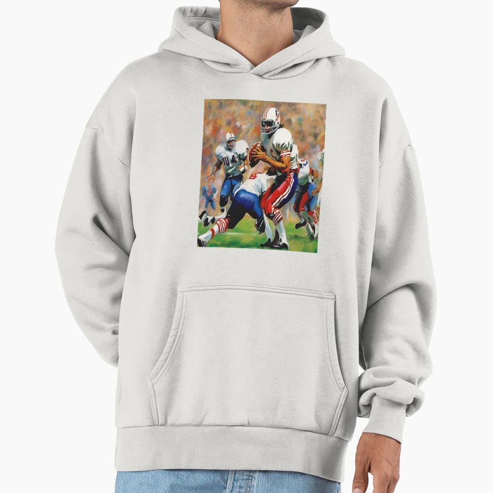 Field Impact American Football Action Hoodie - Streetwear Style for Adults - T-Shirt, Sweatshirt, Hoodie