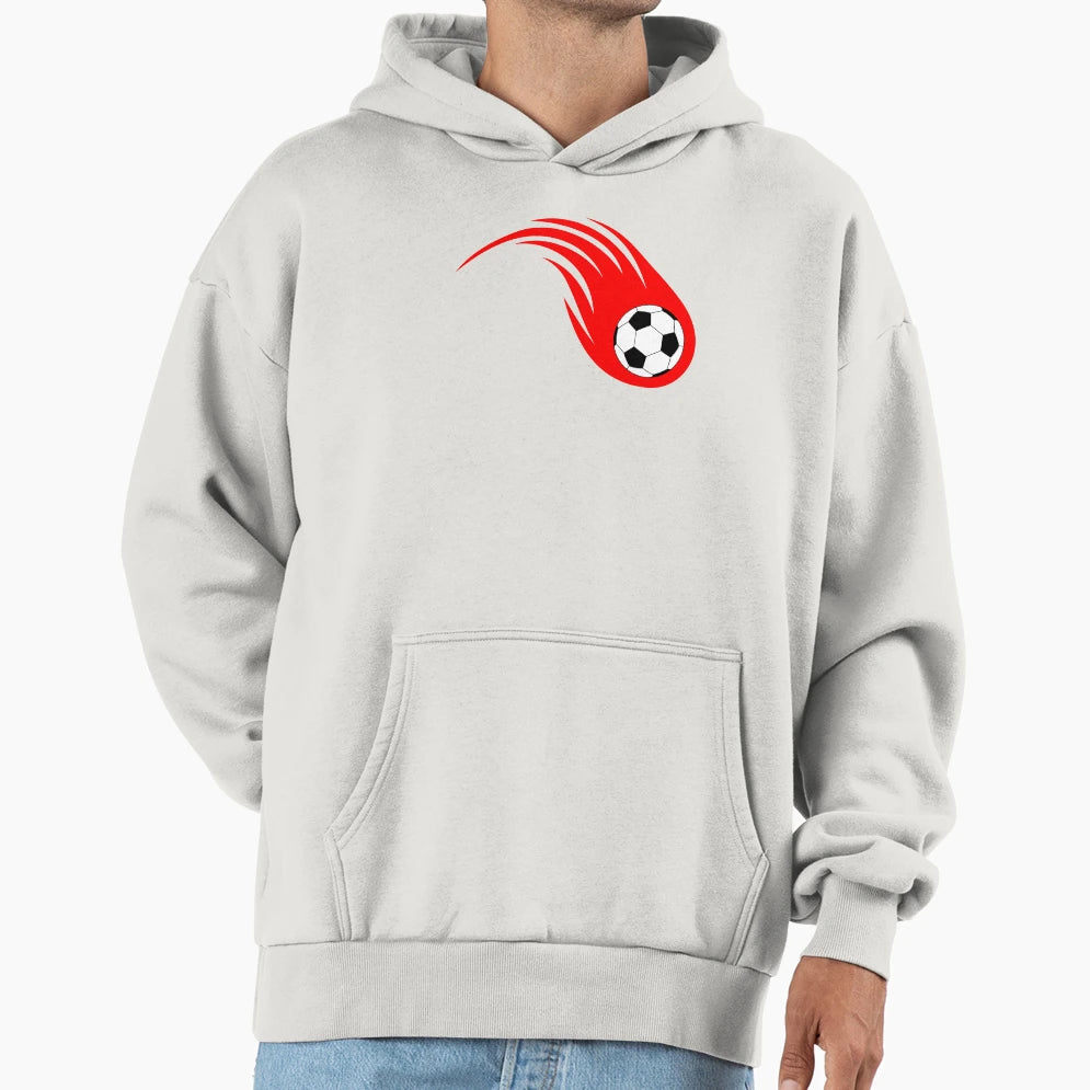 Curving Football Fireball Hoodie - Streetwear Style Men Women - T-Shirt, Sweatshirt, Hoodie