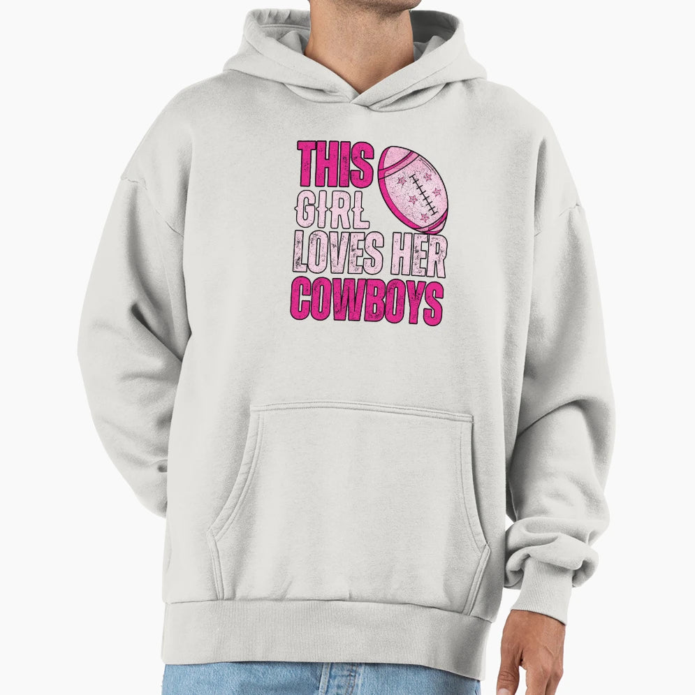 This Loves Her Cowboys Hoodie - Casual Everyday Wear for Adults - T-Shirt, Sweatshirt, Hoodie