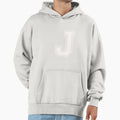 Letter J White Hoodie - Novelty Apparel Unisex - T-Shirt, Sweatshirt, Hoodie