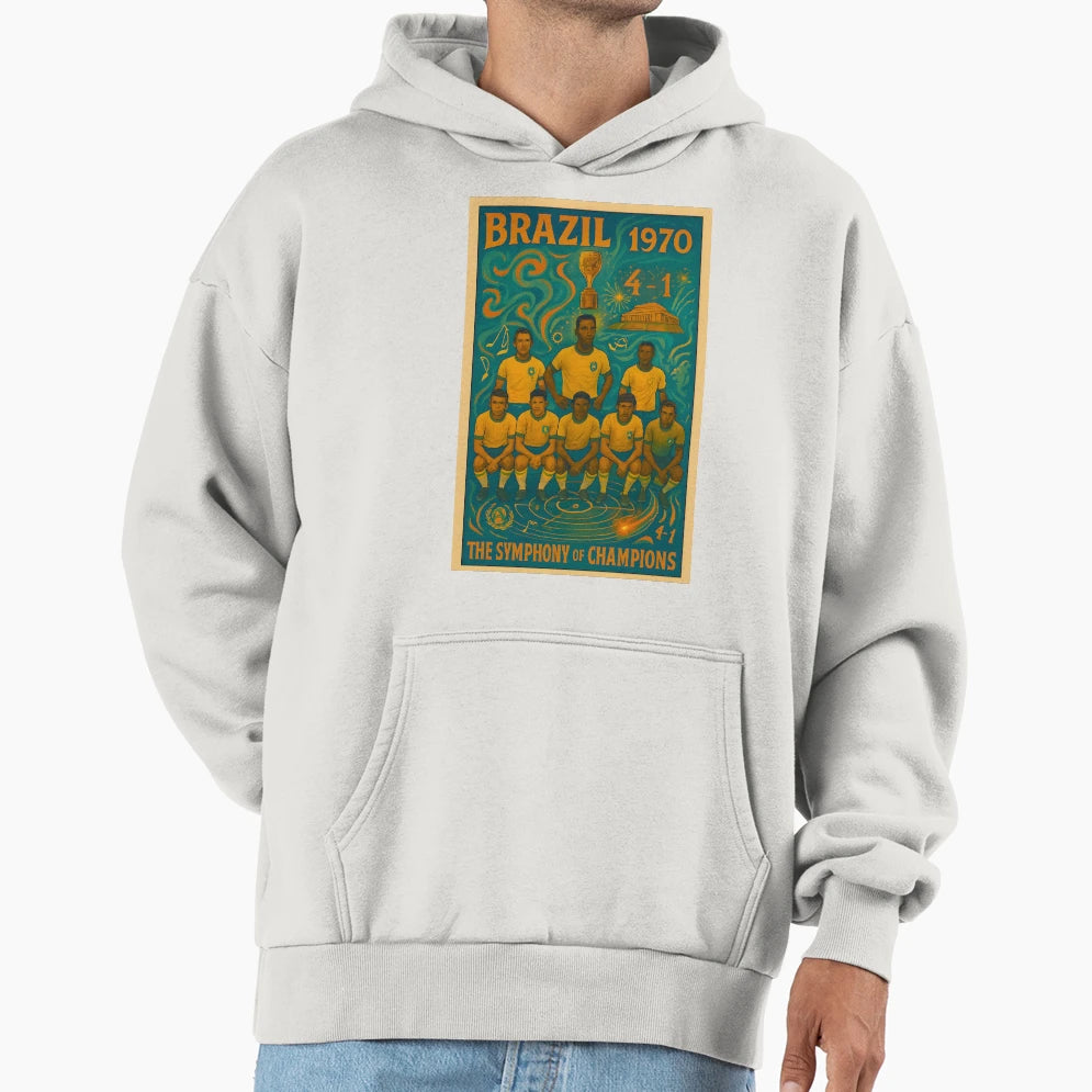 Brazil 1970 Symphony Champions Hoodie - Unique Graphic Unisex - T-Shirt, Sweatshirt, Hoodie
