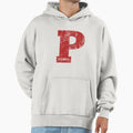 Red Grunge Monogram Letter P I Am Unique Hoodie - Trendy Graphic Men Women - T-Shirt, Sweatshirt, Hoodie