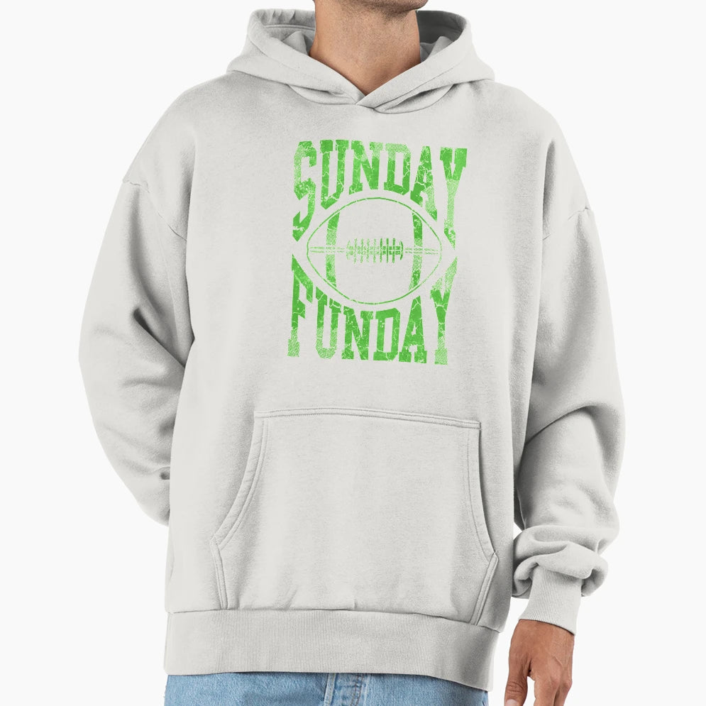 Sunday Funday Football Hoodie - Novelty Apparel Men Women - T-Shirt, Sweatshirt, Hoodie