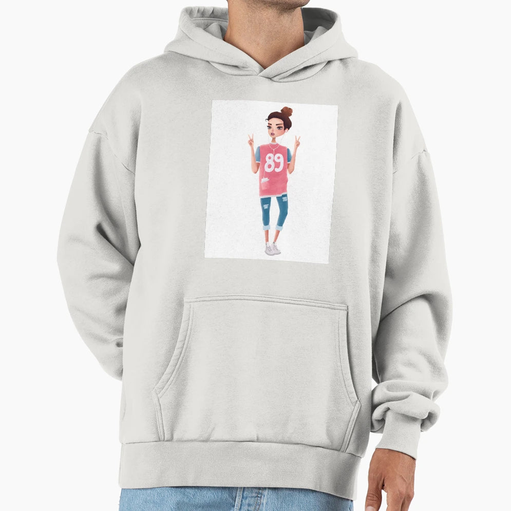Hip 1989 Digital Drawing Hoodie - Custom Art Print for Adults - T-Shirt, Sweatshirt, Hoodie