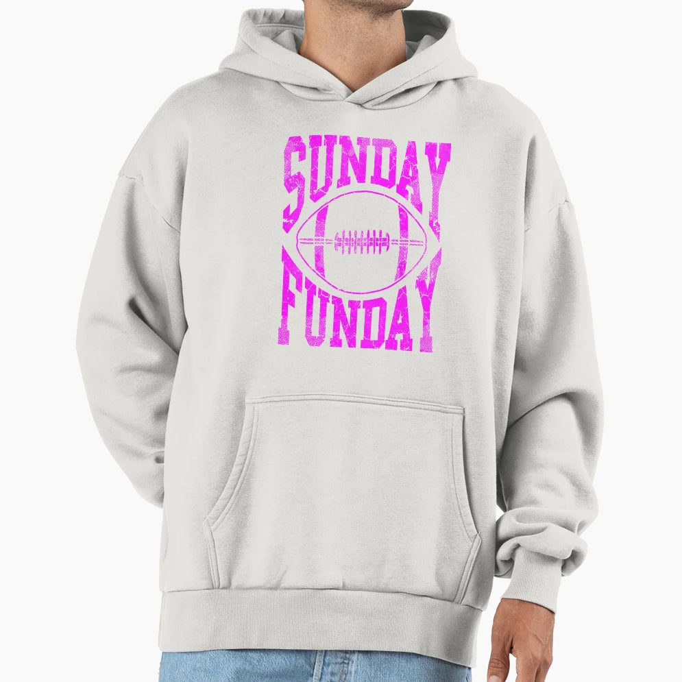 Sunday Funday Football Hoodie - Novelty Apparel Unisex - T-Shirt, Sweatshirt, Hoodie