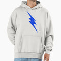 Blue Lightning Bolt Hoodie - Novelty Apparel for Adults - T-Shirt, Sweatshirt, Hoodie