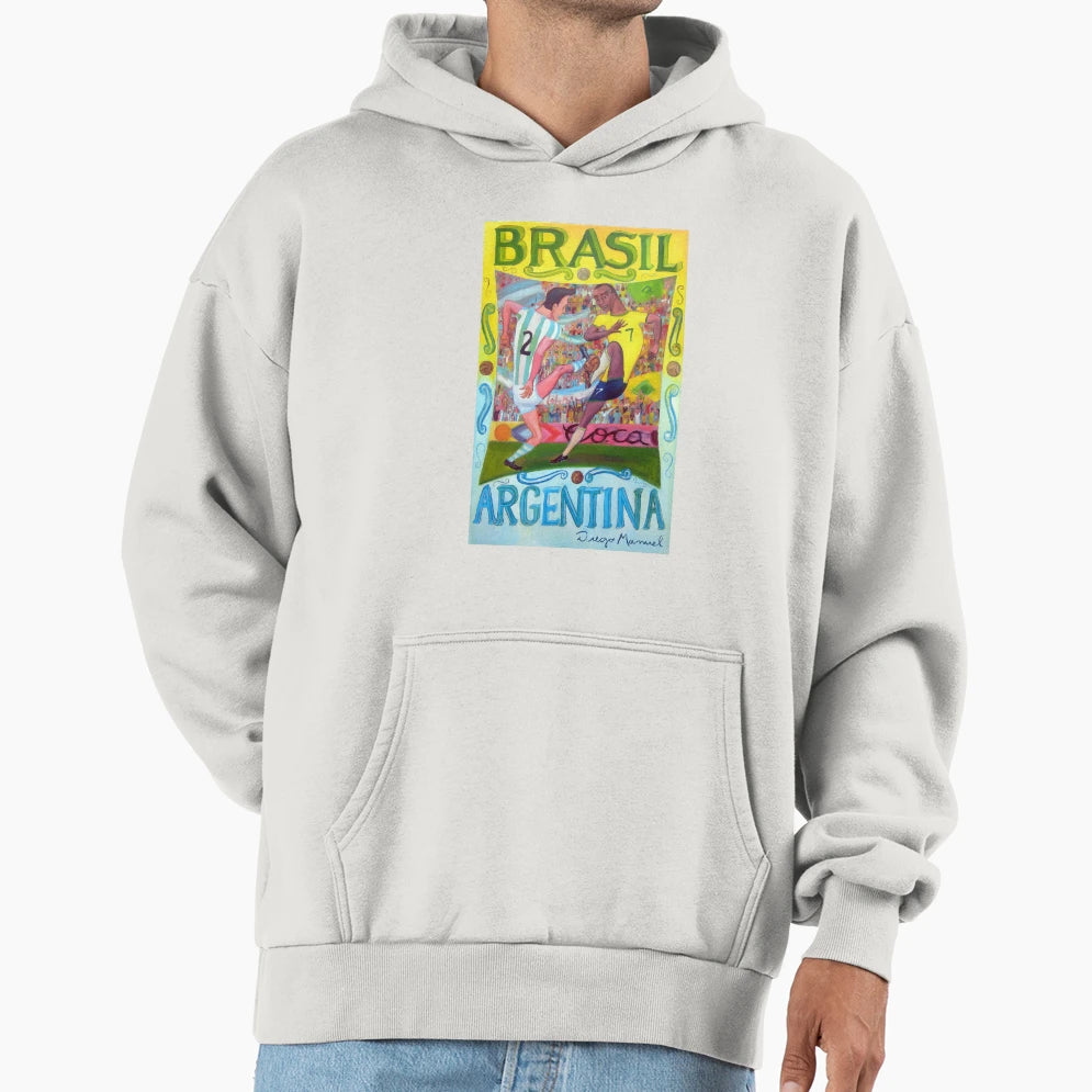 Brasil Argentina Hoodie - Aesthetic Graphic for Adults - T-Shirt, Sweatshirt, Hoodie