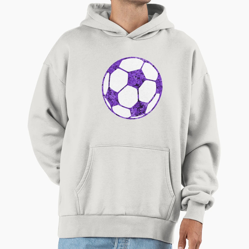 Flower Soccer Ball Hoodie - Novelty Apparel Men Women - T-Shirt, Sweatshirt, Hoodie