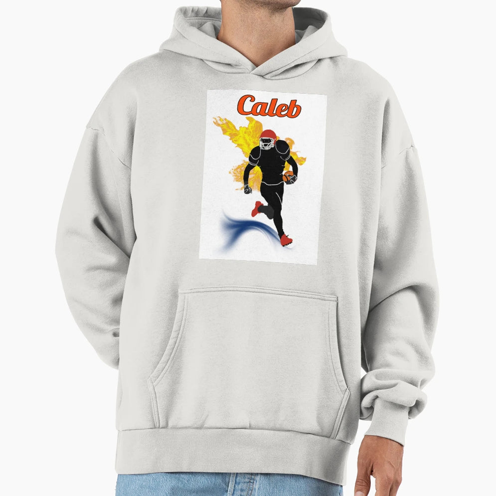 Caleb American Football Champion Hoodie - Aesthetic Graphic for Adults - T-Shirt, Sweatshirt, Hoodie