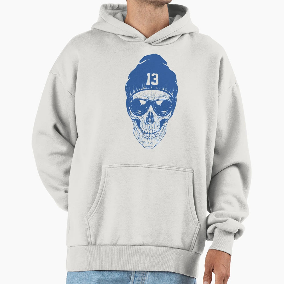 Number 13 Skull Hoodie - Streetwear Style Men Women - T-Shirt, Sweatshirt, Hoodie