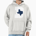 D Texas White Blue Hoodie - Trendy Graphic Unisex - T-Shirt, Sweatshirt, Hoodie