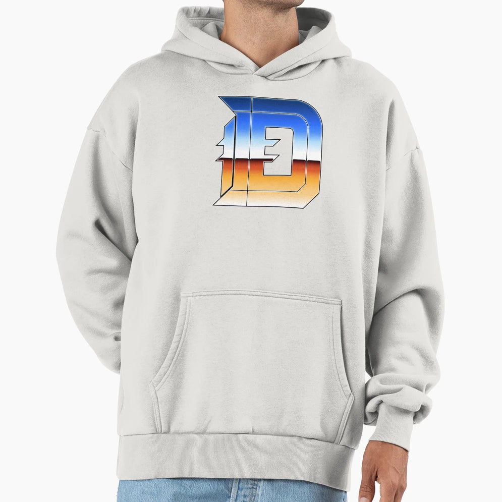 Detroit D Chrome Ii Hoodie - Casual Everyday Wear Men Women - T-Shirt, Sweatshirt, Hoodie