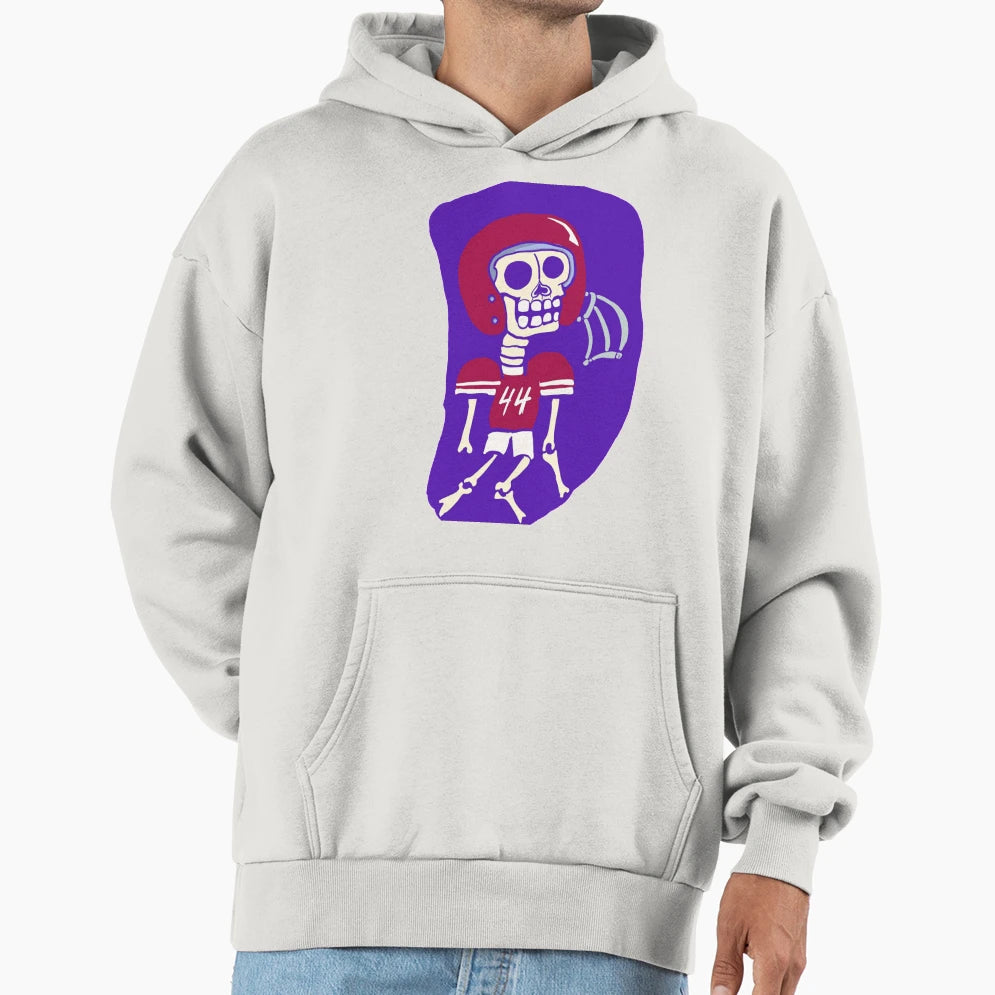 Football Team Dead Skeleton Wide Receiver Hoodie - Novelty Apparel Unisex - T-Shirt, Sweatshirt, Hoodie