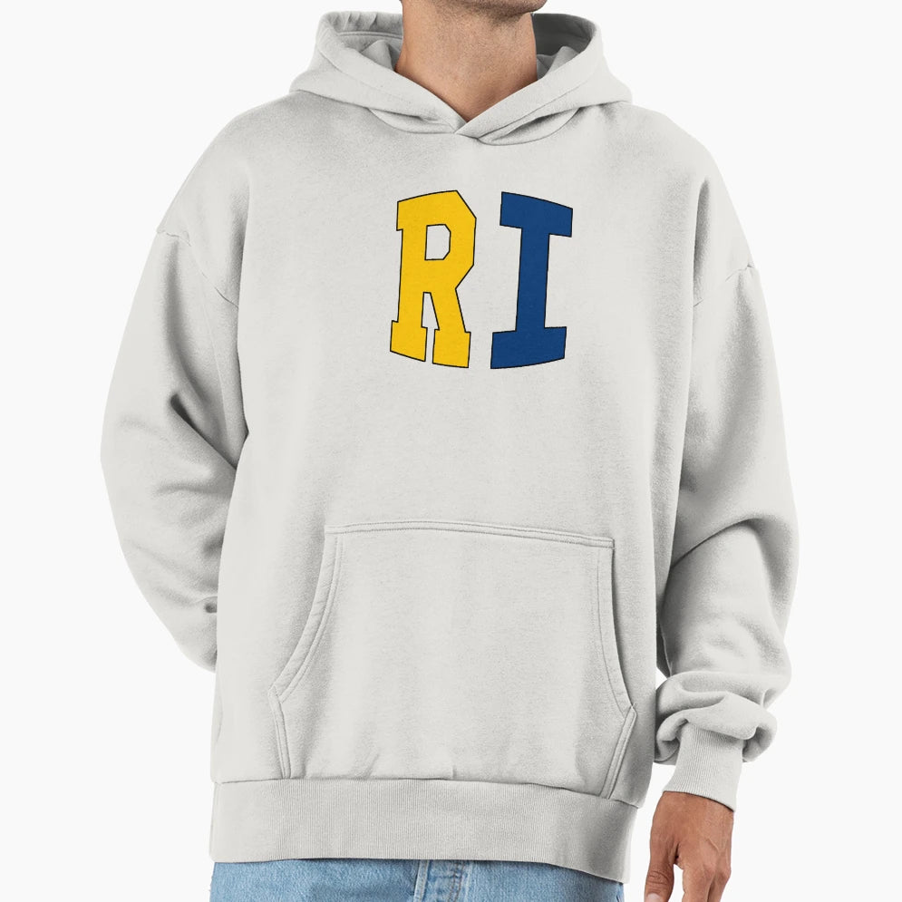 Rhode Island State Abbreviation Hoodie - Streetwear Style for Adults - T-Shirt, Sweatshirt, Hoodie
