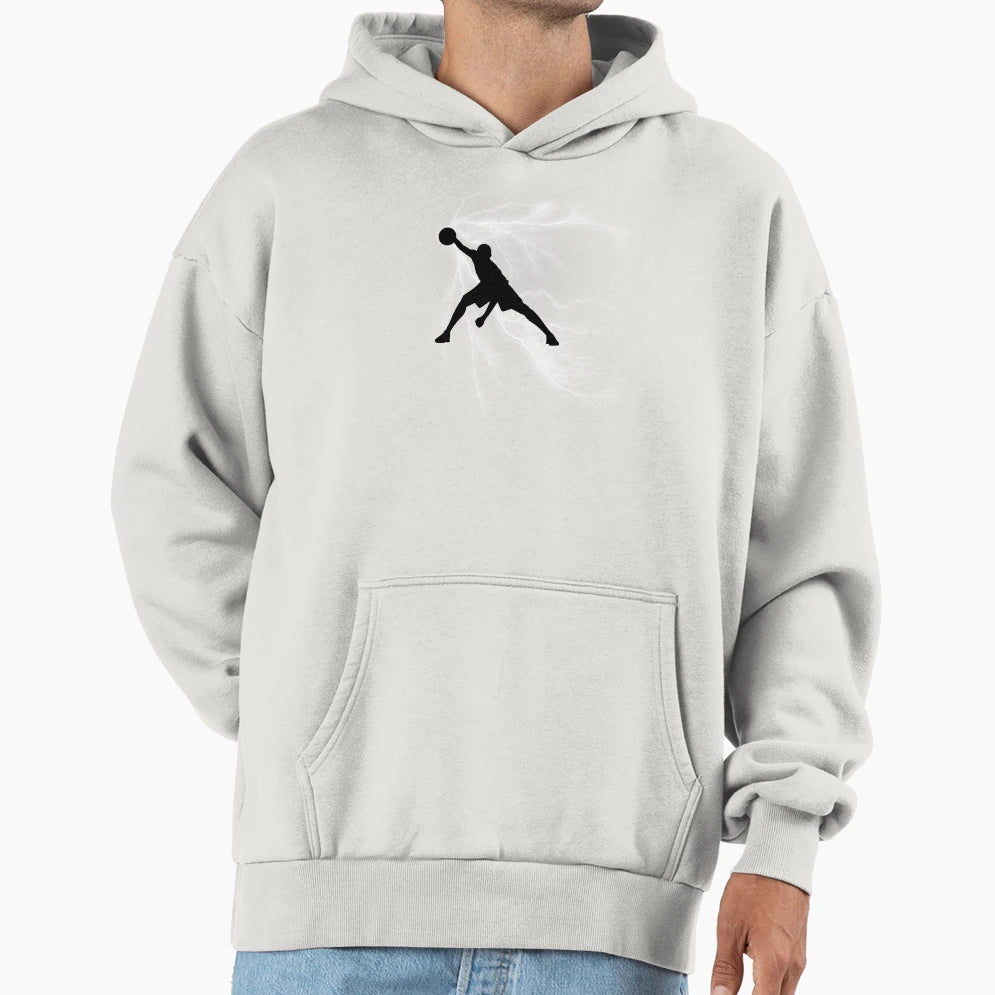 Basketball Player Lightning Funny Gift Hoodie - Graphic Print Men Women - T-Shirt, Sweatshirt, Hoodie