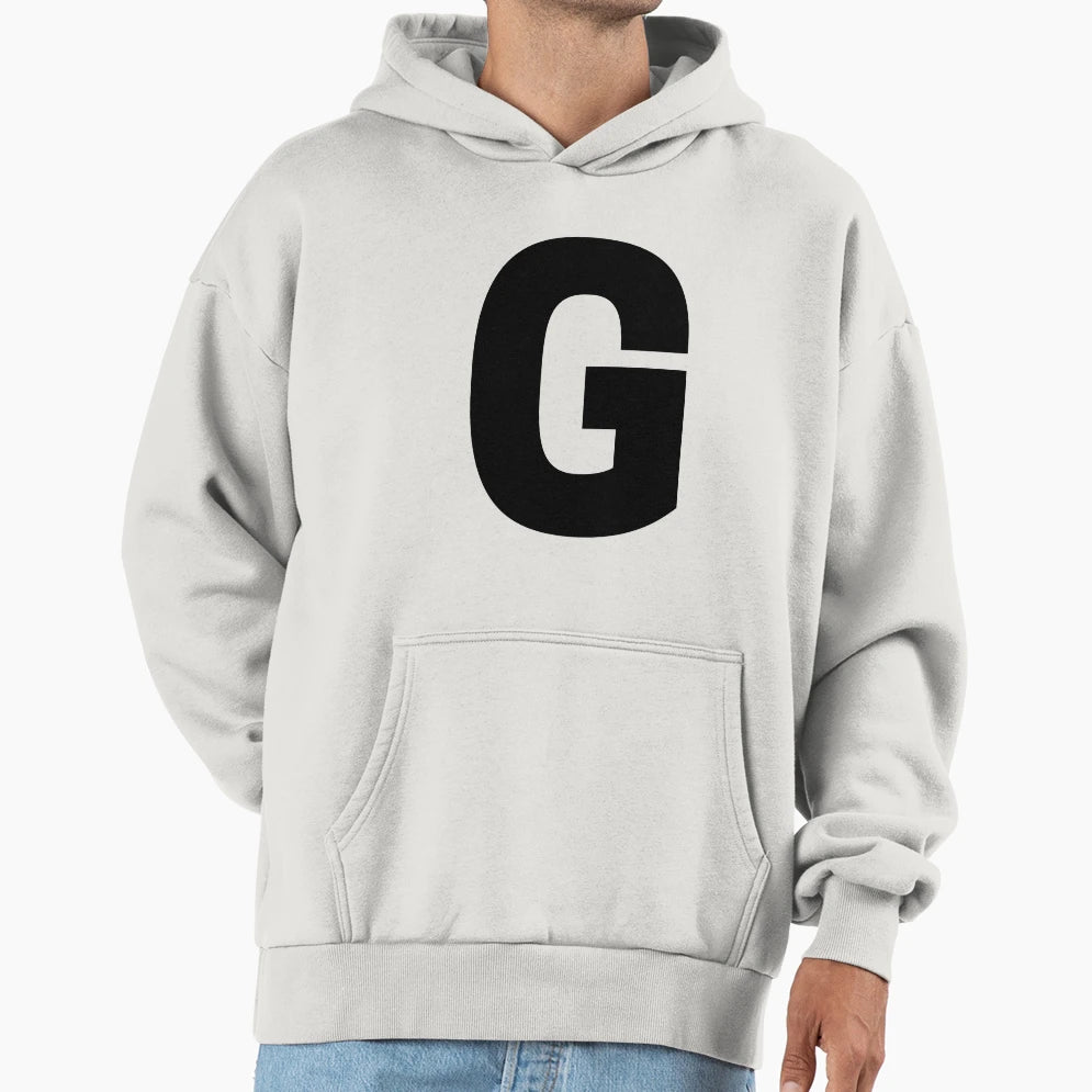 Uppercase Letter G Hoodie - Unique Graphic Men Women - T-Shirt, Sweatshirt, Hoodie
