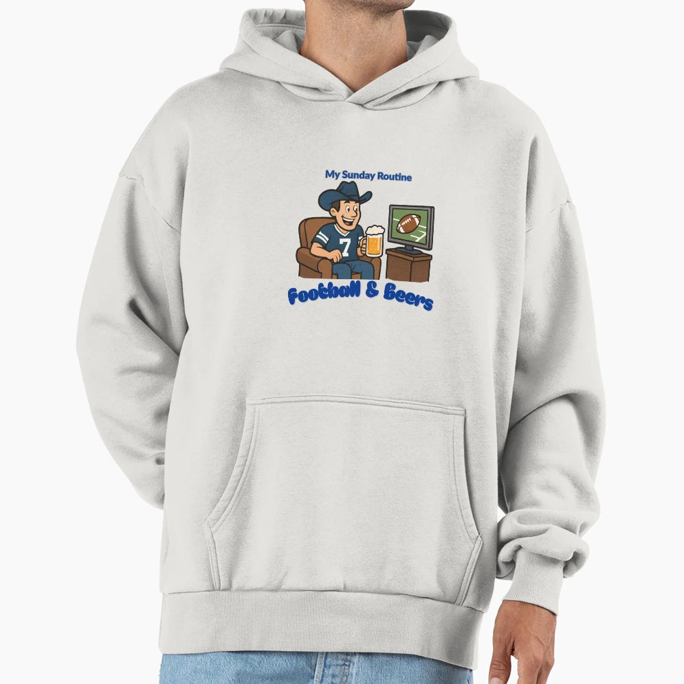 Dallas Cowboys Sunday Routine T-Shirt - Streetwear Style for Adults - T-Shirt, Sweatshirt, Hoodie