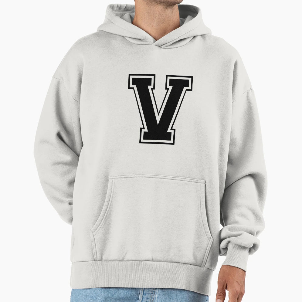Letter V Hoodie - Unique Graphic for Adults - T-Shirt, Sweatshirt, Hoodie