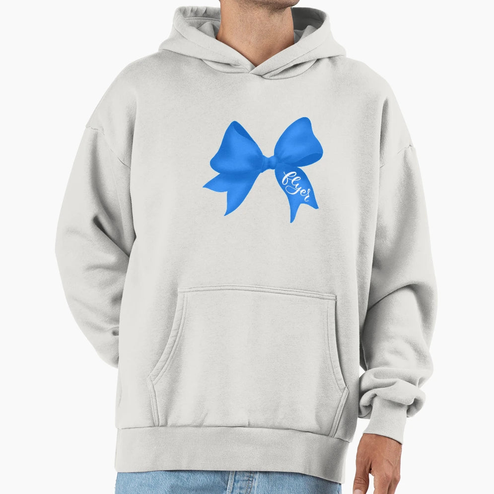 Blue Flyer Bow Hoodie - Trendy Graphic Unisex - T-Shirt, Sweatshirt, Hoodie