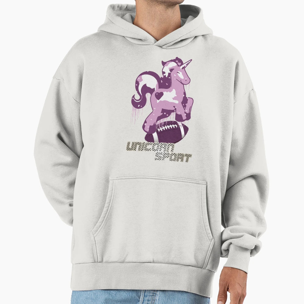 Unicorn Sport Football Hoodie - Aesthetic Graphic for Adults - T-Shirt, Sweatshirt, Hoodie