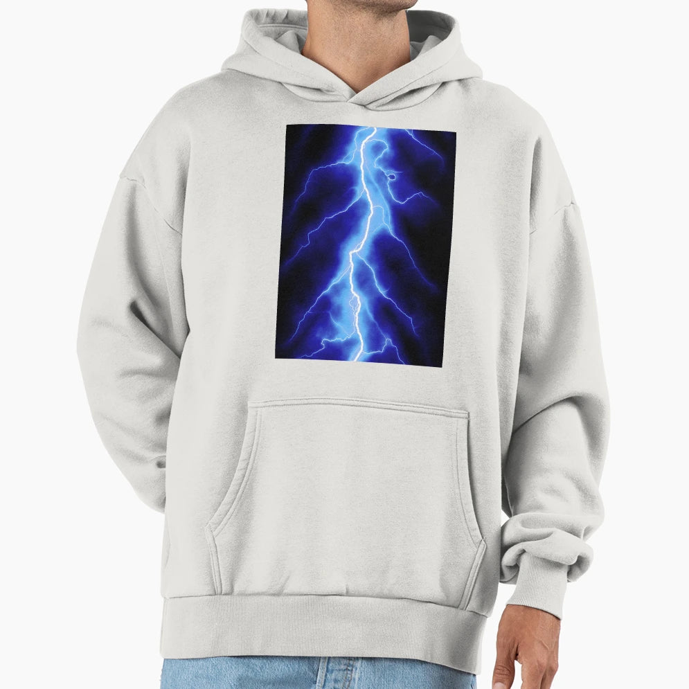 Blue Lightning Hoodie - Novelty Apparel Men Women - T-Shirt, Sweatshirt, Hoodie