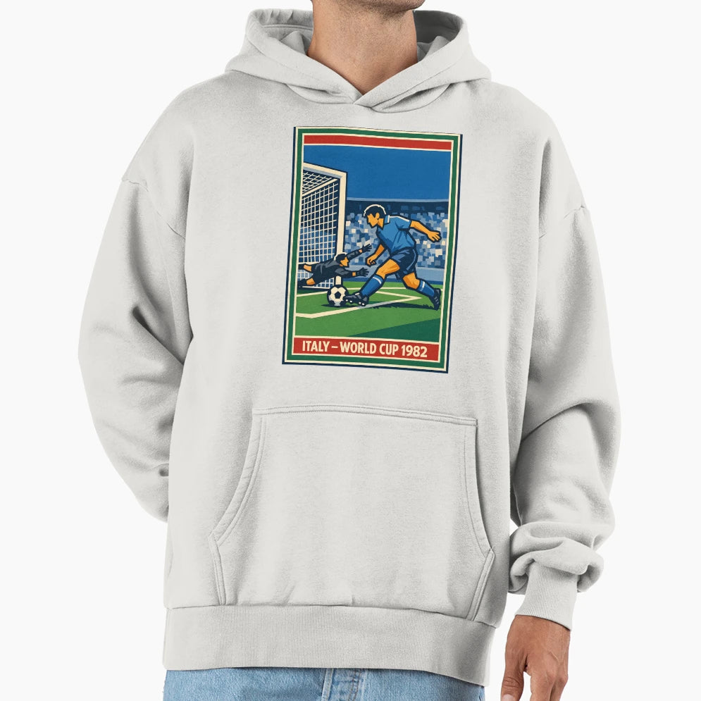Italy World Cup 1982 Football Hoodie - Unique Graphic Men Women - T-Shirt, Sweatshirt, Hoodie