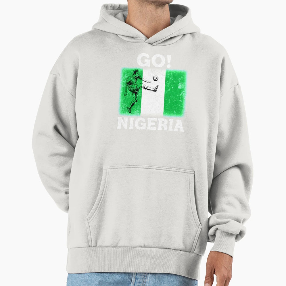 World Cup Russia 2018 Nigeria Flag Hoodie - Trendy Graphic for Adults - T-Shirt, Sweatshirt, Hoodie