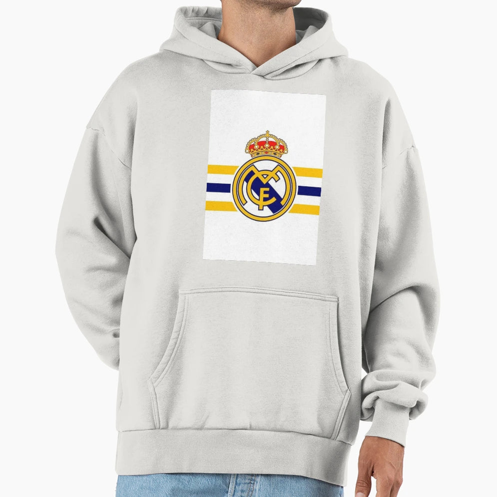 Real Madrid Logo Hoodie - Minimalist Print Men Women - T-Shirt, Sweatshirt, Hoodie
