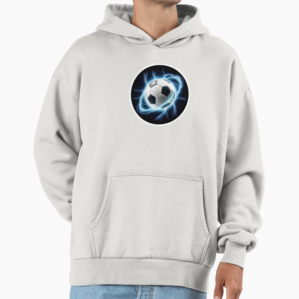 Electric Lightning Football Mid Air Hoodie - Custom Art Print Men Women - T-Shirt, Sweatshirt, Hoodie