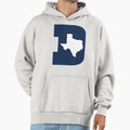 D Texas Blue White Hoodie - Trendy Graphic Unisex - T-Shirt, Sweatshirt, Hoodie