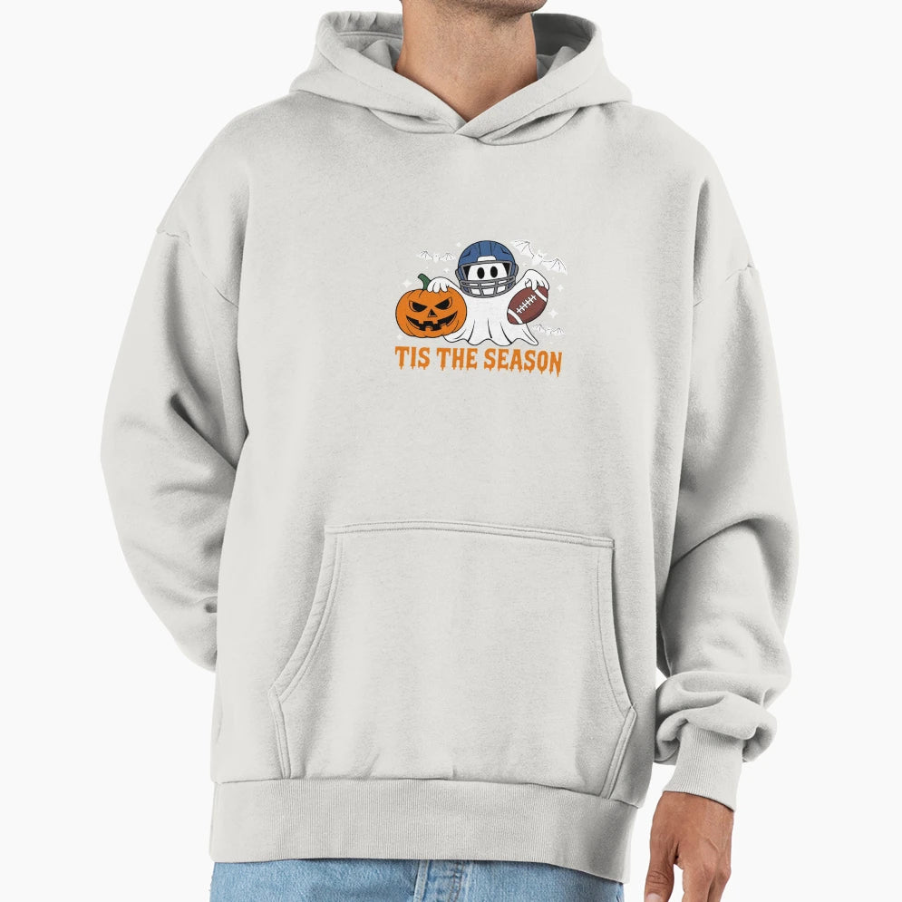 Tis Season Football Halloween Spooky Hoodie - Custom Art Print Unisex - T-Shirt, Sweatshirt, Hoodie