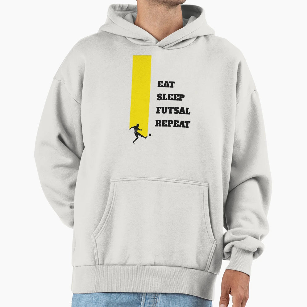 Eat Sleep Futsal Repeat Hoodie - Custom Art Print Unisex - T-Shirt, Sweatshirt, Hoodie