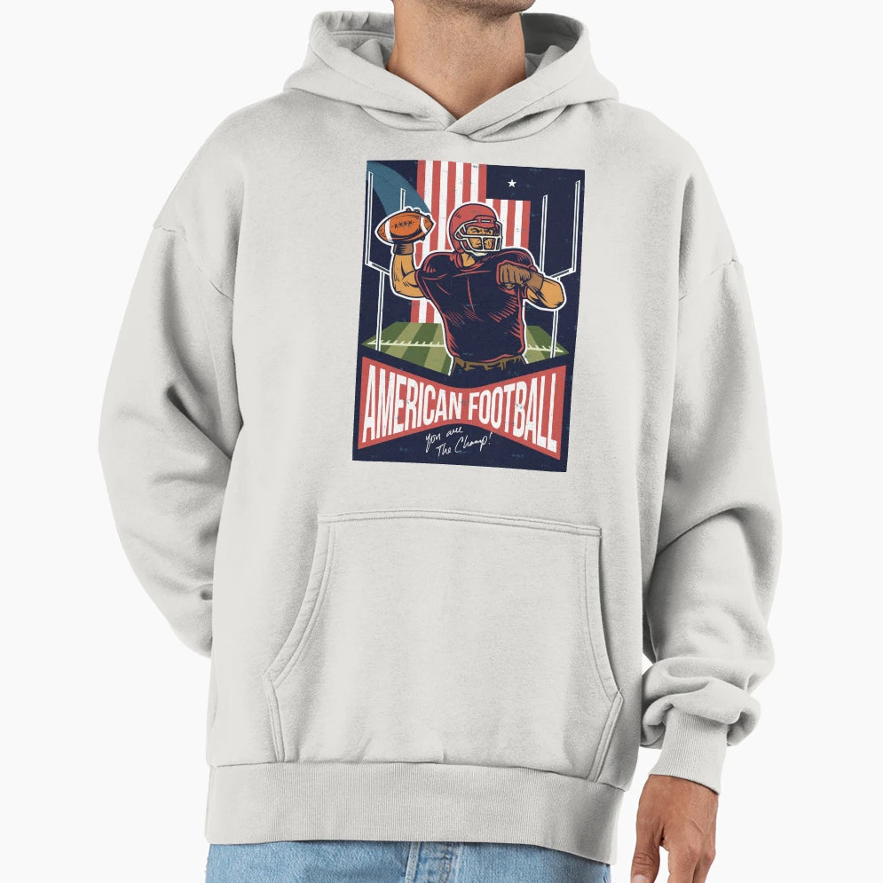 American Football Hoodie - Aesthetic Graphic for Adults - T-Shirt, Sweatshirt, Hoodie