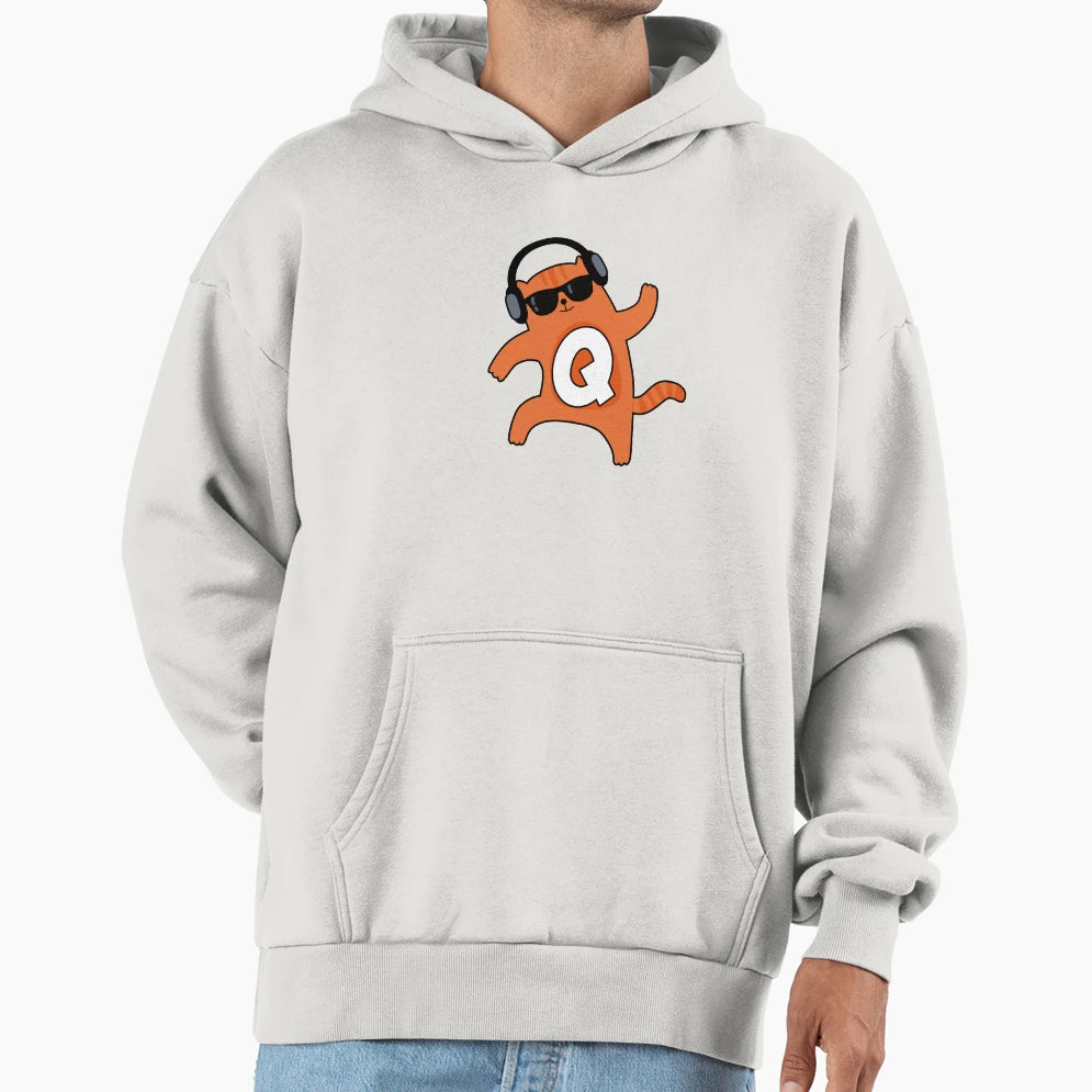 Monogram Q Groovy Cat Hoodie - Graphic Print Unisex - T-Shirt, Sweatshirt, Hoodie