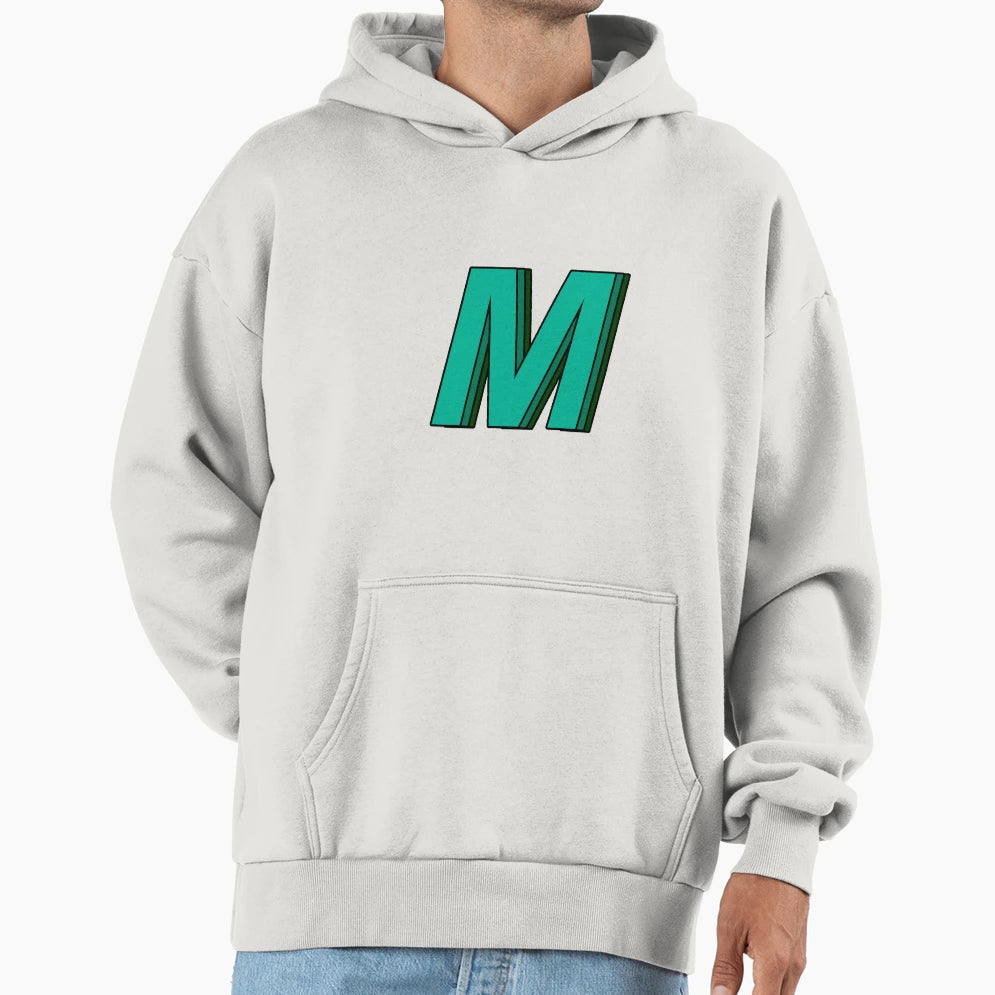 Green M Hoodie - Trendy Graphic Men Women - T-Shirt, Sweatshirt, Hoodie