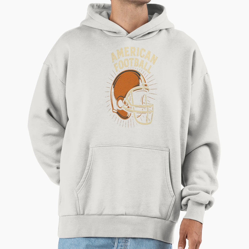American Football Helmet Gridiron Art Hoodie - Aesthetic Graphic for Adults - T-Shirt, Sweatshirt, Hoodie