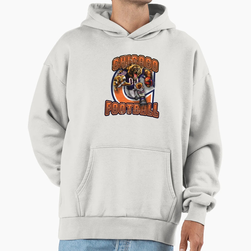 Chicago Football 4 Hoodie - Aesthetic Graphic Men Women - T-Shirt, Sweatshirt, Hoodie
